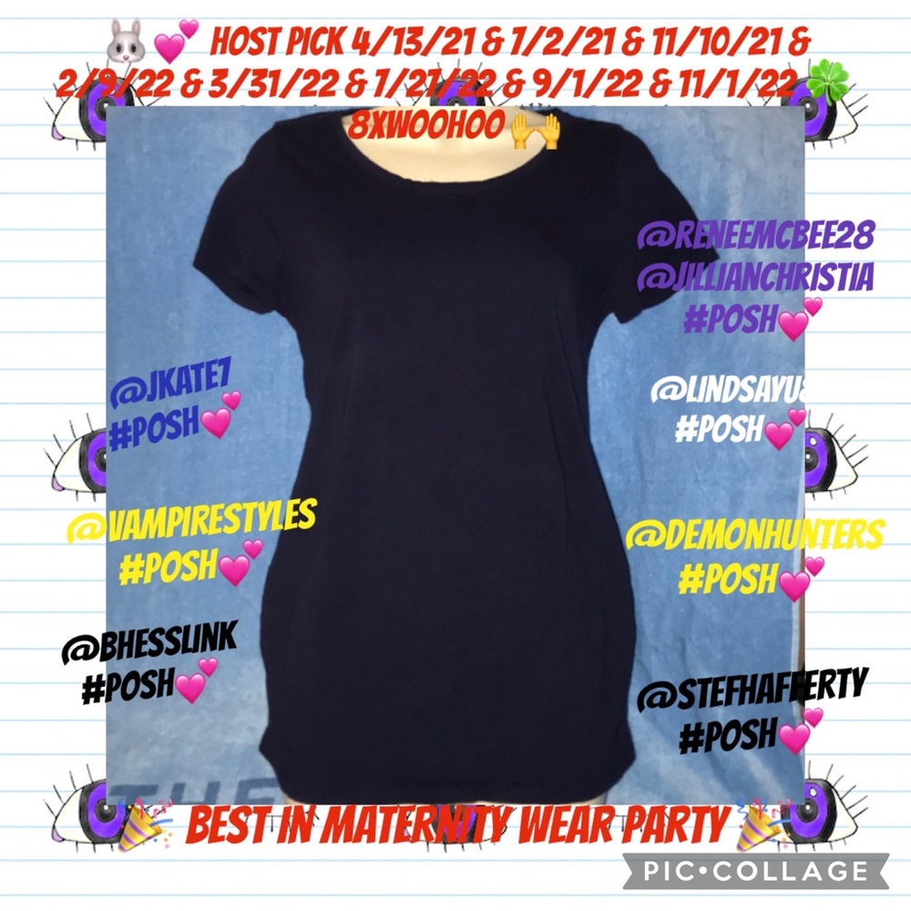 Bumpstart by motherhood maternity blue tee Small